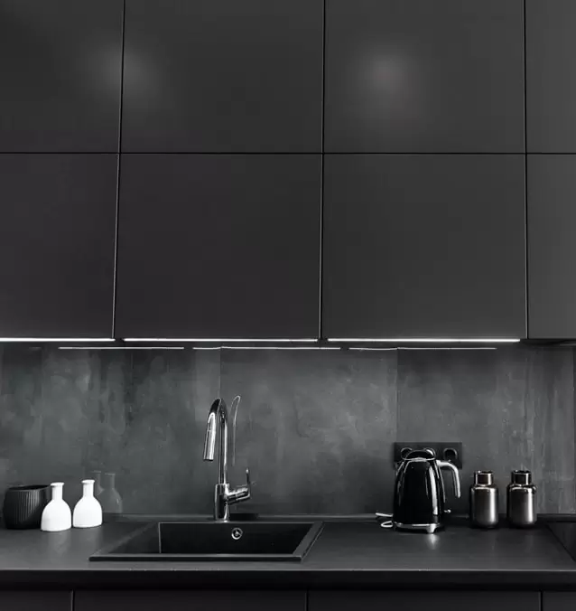 black kitchen