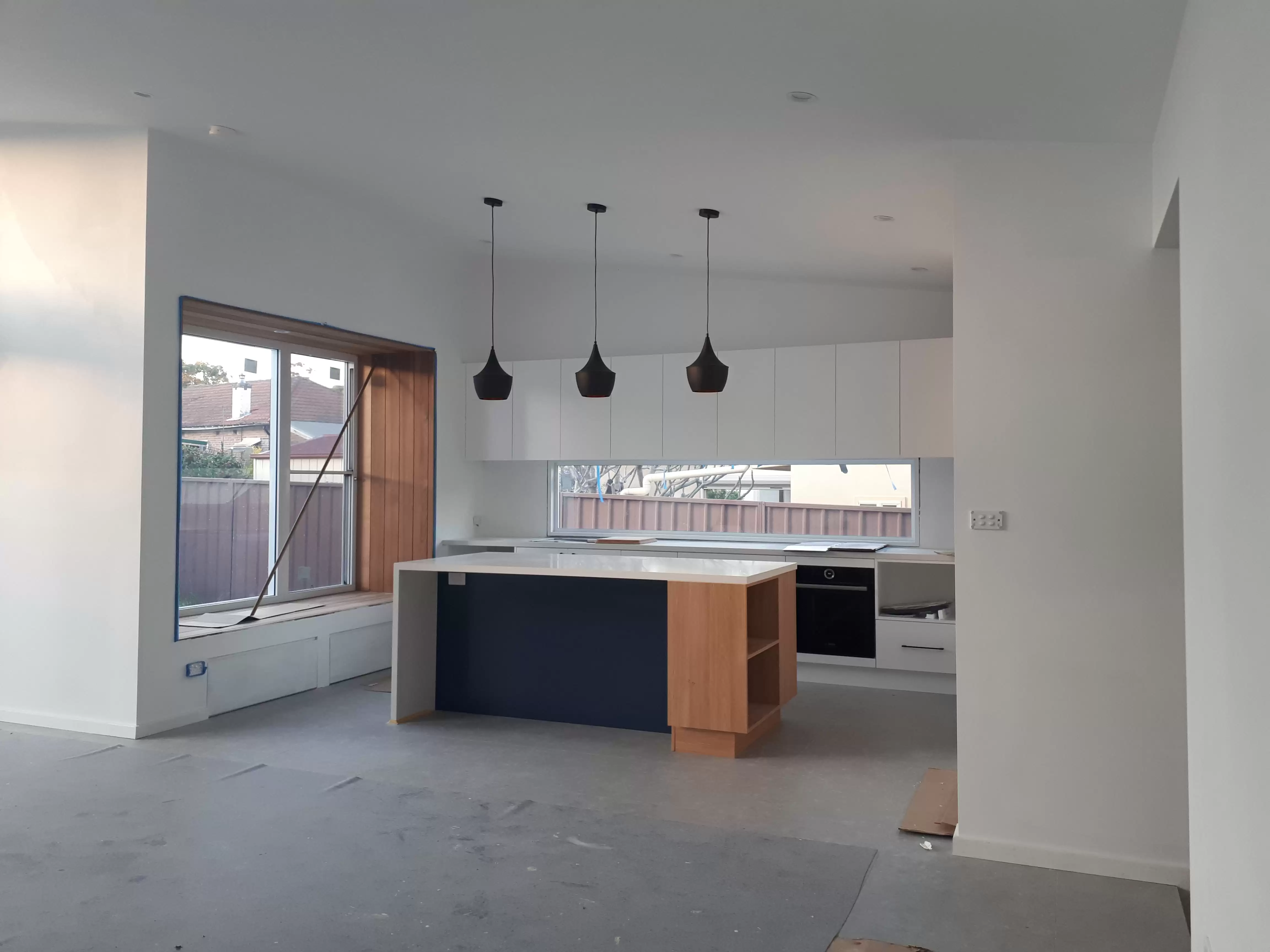 Navy Blue and White Kitchen